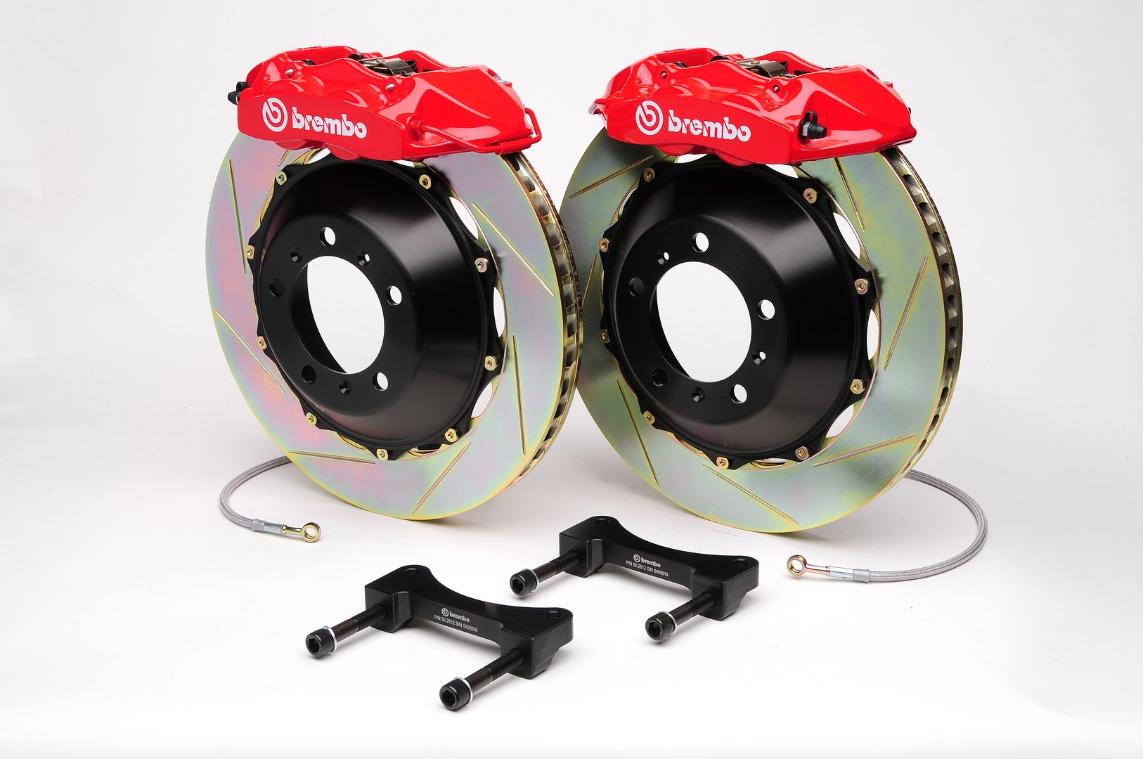 Brembo Rear GT Brake 4pot Red 345x28 Slot Disc GS350 GS450h IS250 IS350 RC350