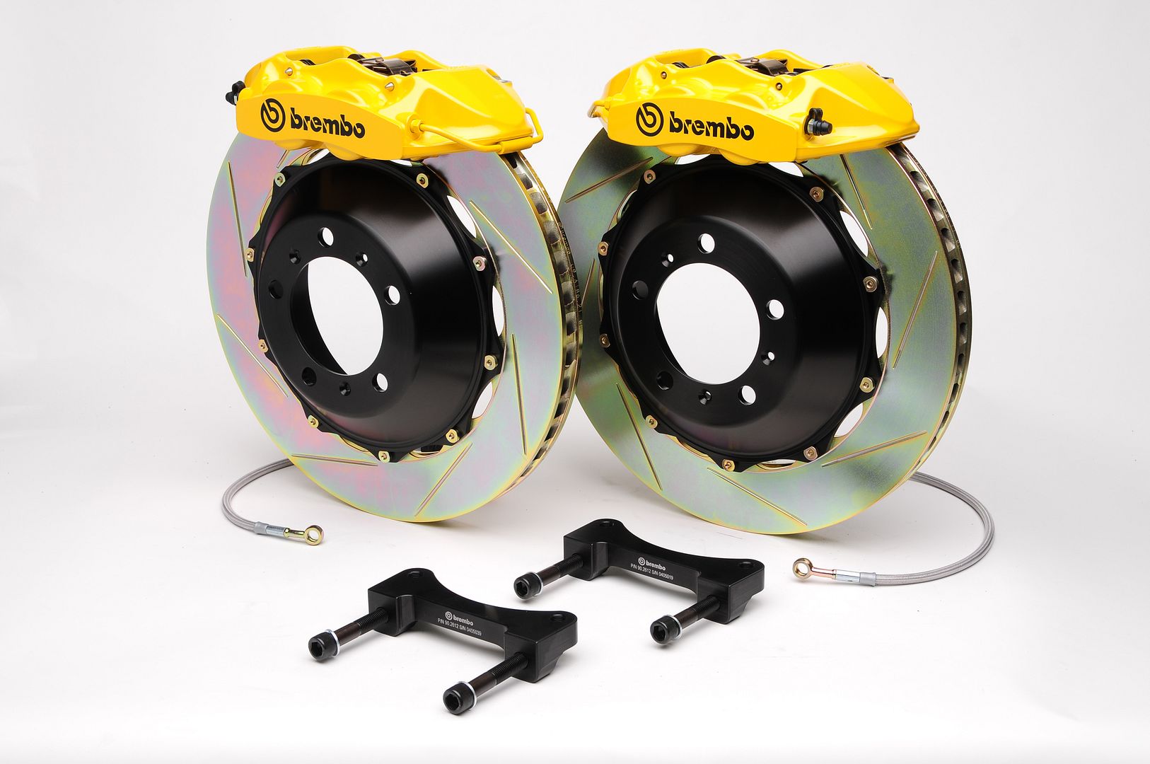 Brembo Rear GT Brake 4pot Yellow 345x28 Slot Disc GS350 GS450h IS250 IS350 RC350