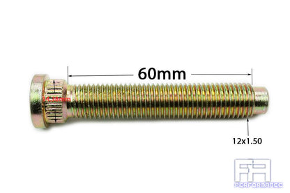 10x Syun 60mm Extend Wheel Stud 12x1.5 Knurl 14.38mm 10.9 Grade for Mitsubishi