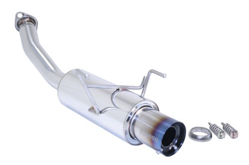 MEGAN 3.5" Titanium Blue Tip Axle Back Exhaust +Silencer for Honda CRZ 11-16