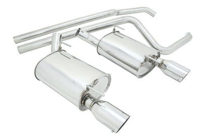 MEGAN 4" Dual Stainless OE RS Catback Exhaust Mustang GT S197 05-09 w/ Silencer