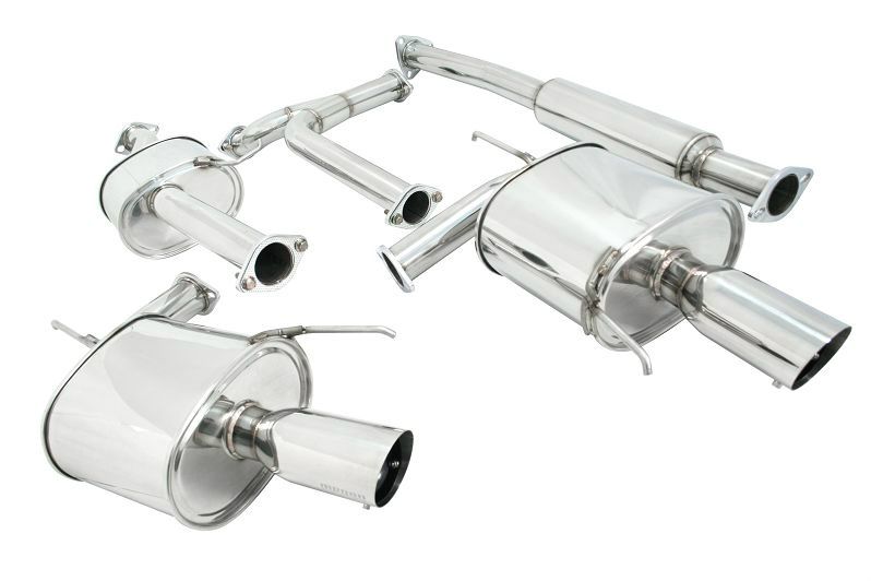 MEGAN 4" Dual Stainlss Tip OE RS Catback Exhaust Acura TL 04-08 UA6 w/ Silencer