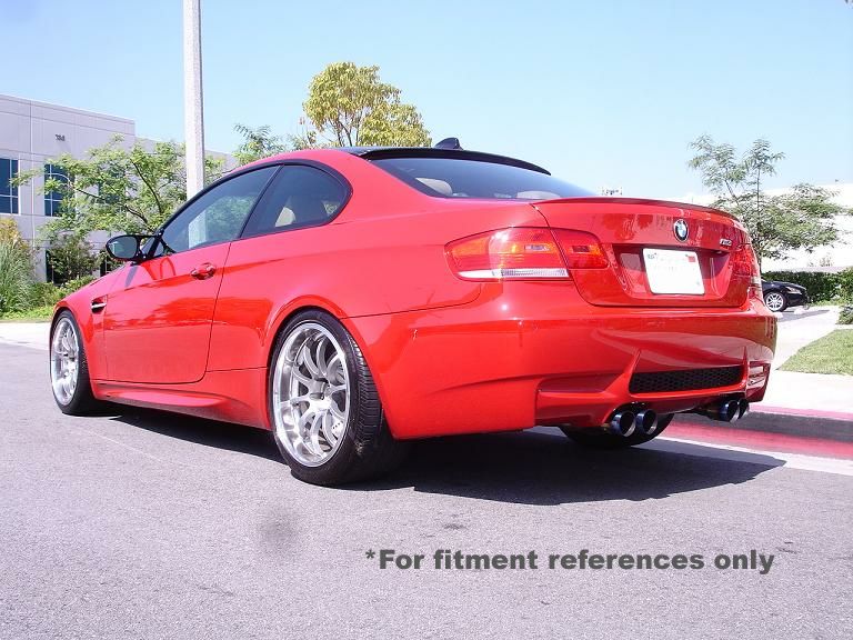 MEGAN 3" Quad Burnt Roll Tip AxleBack Exhaust + Connecting Pipe for BMW M3 E92