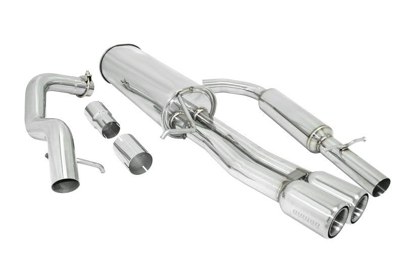 MEGAN 2.5" Dual Stainless Tips Turbo Catback Exhaust for Jetta IV 99-02 2.0 1.8T