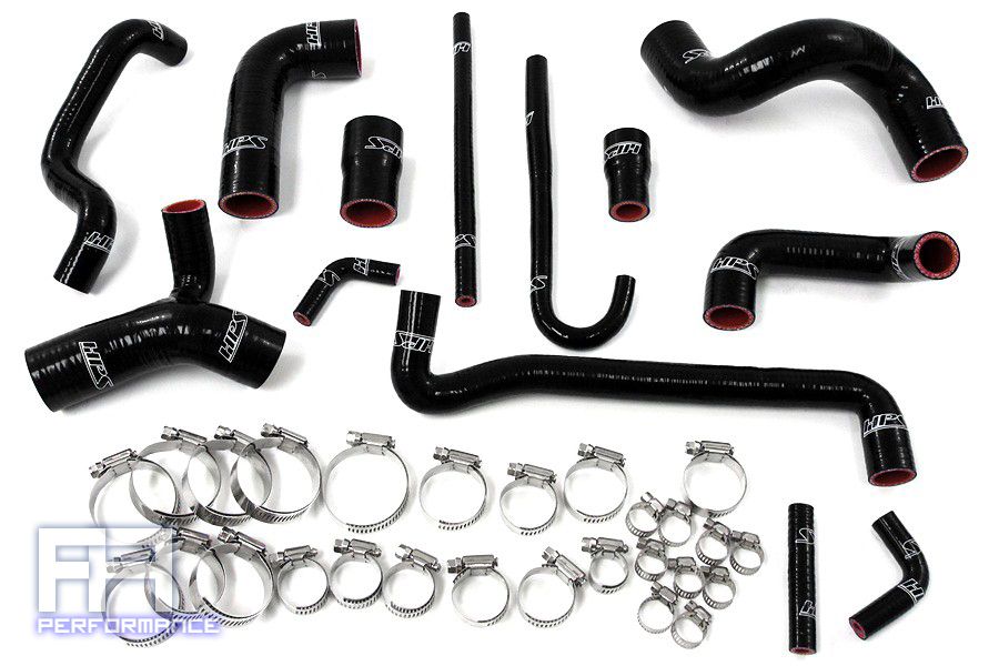 HPS Silicone Radiator Coolant + Heater Hose Kit for BMW E30 M3 88-91 LHD - Black
