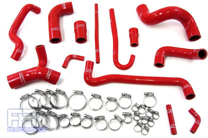 HPS Silicone Radiator Coolant + Heater Hose Kit for BMW E30 M3 88-91 LHD - Red