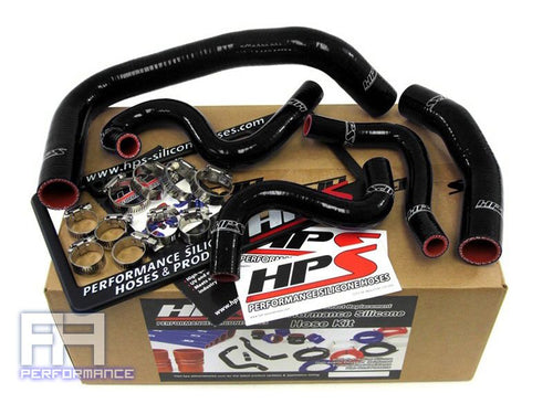 HPS Silicone Radiator+Heater Hose Kit for 85-87 Corolla AE86 1.6L 4AGE LHD Black