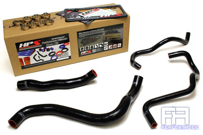 HPS Silicone Radiator+Heater Coolant Hose For Honda 13-15 Accord 3.5L LHD Black