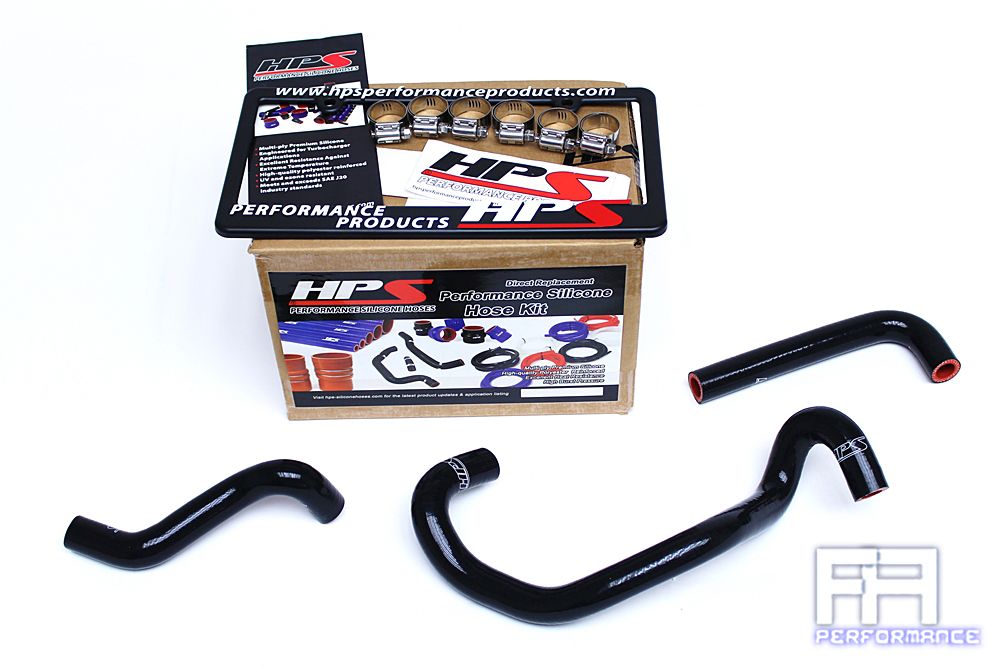 HPS Silicone Heater Hose Kit For Mazda 86-92 RX7 RX-7 FC3S Non Turbo LHD Black