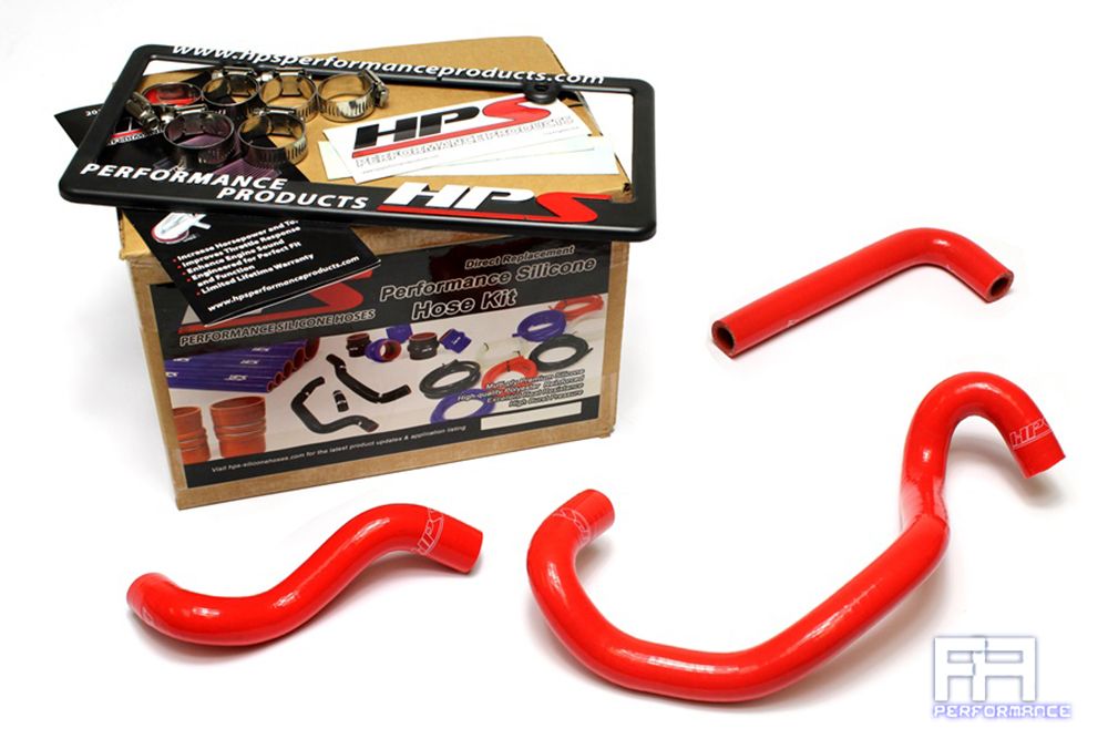 HPS Silicone Heater Coolant Hose Kit For Mazda 86-92 RX7 FC3S Non Turbo LHD Red