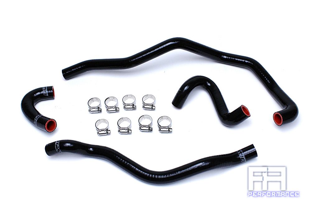 HPS Reinforced Silicone Heater Coolant Hose Kit For BMW 01-06 E46 M3 LHD - Black