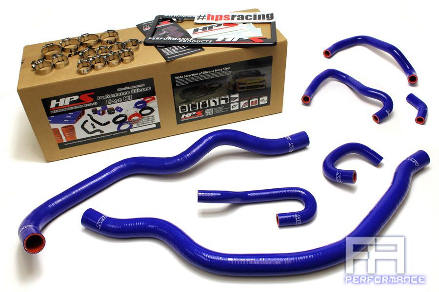 HPS Silicone Radiator + Heater Coolant Hose Kit for 00-05 S2000 AP1 AP2 LHD Blue