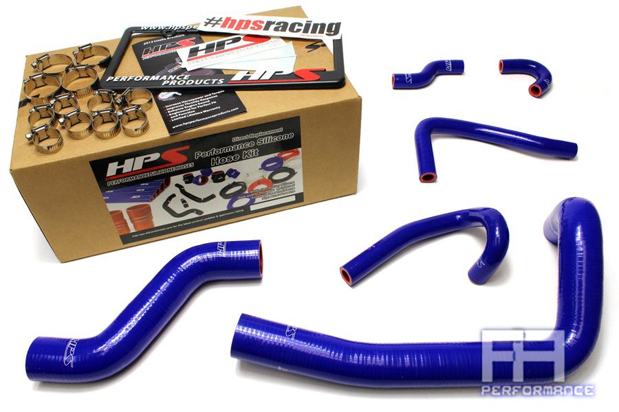 HPS Silicone Radiator+Heater Coolant Hose Kit For Mazda 93-95 RX7 RX-7 FD3S Blue