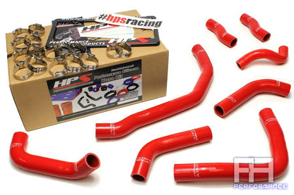 HPS Silicone Radiator + Rear Engine Hose For Toyota 90-99 MR2 3S-GTE Turbo Red