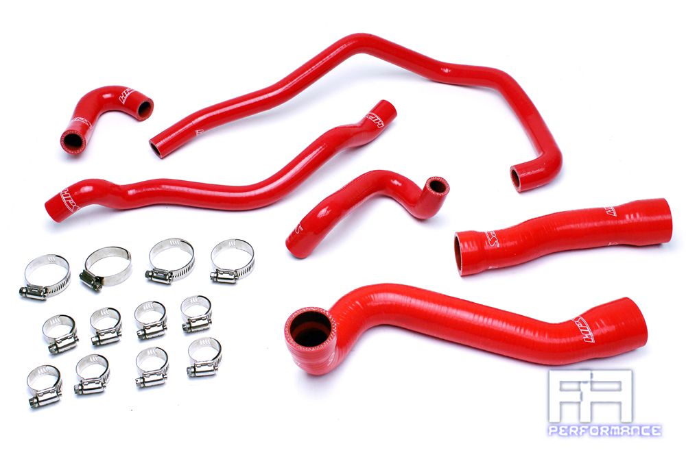 HPS Silicone Radiator + Heater Hose Kit For BMW 01-06 E46 M3 3.2L 3.2 LHD Red