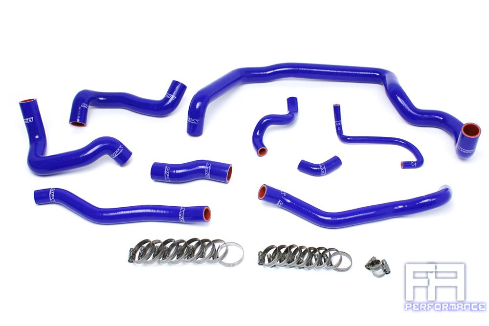 HPS Silicone Radiator + Heater Hose for 07-11 Cooper S R56 1.6 Turbo Manual Blue