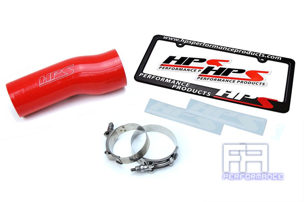 HPS Silicone Post MAF Air Intake Hose For 16-18 Civic, 17-18 Si 1.5L Turbo Red