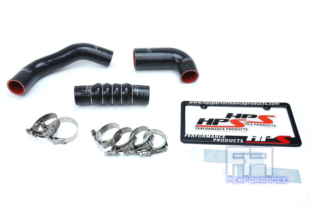 HPS Silicone Intercooler Hose For 16-18 Civic, 17-18 Civic Si 1.5L Turbo Black