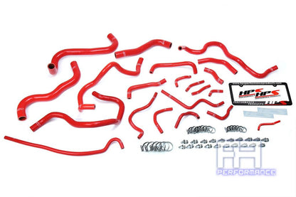 HPS Radiator + Heater Hose Kit For 16-18 Civic LX EX Si Sport 1.5L Turbo Red
