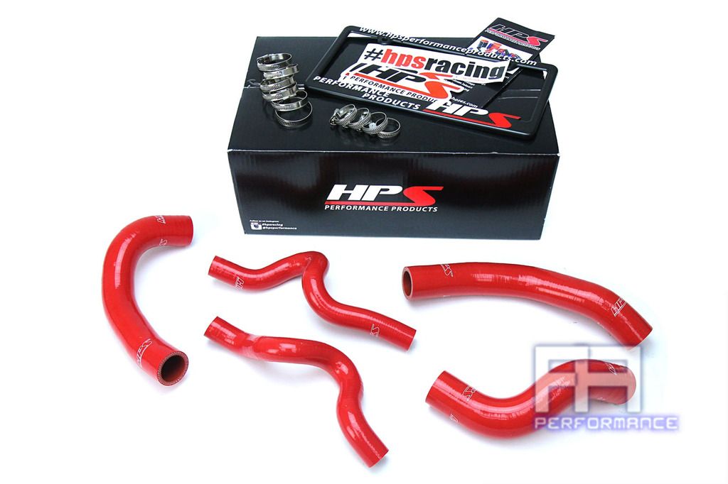 HPS Reinforced Silicone Radiator Hose Kit For 13-17 Veloster 1.6L Turbo Red