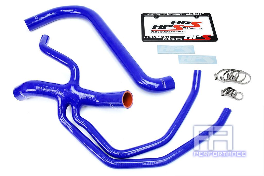 HPS Reinforced Silicone Radiator Hose For Ford 99-03 F150 Lightning 5.4L V8 Blue