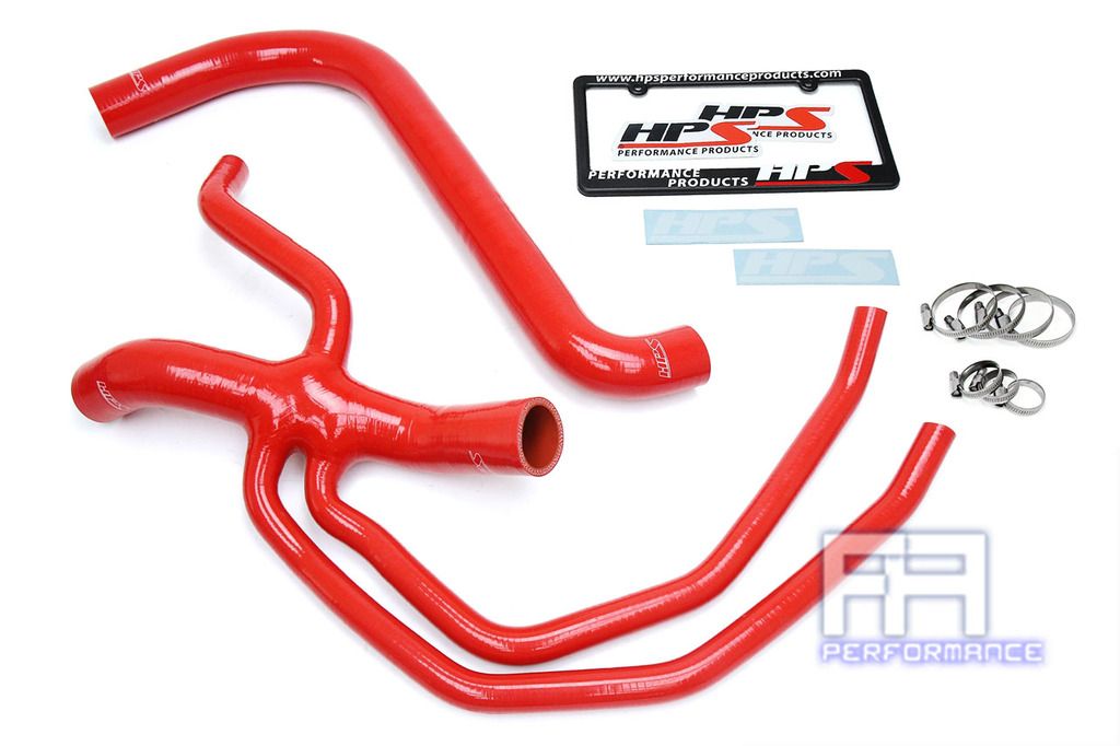 HPS Reinforced Silicone Radiator Hose For Ford 99-03 F150 Lightning 5.4L V8 Red