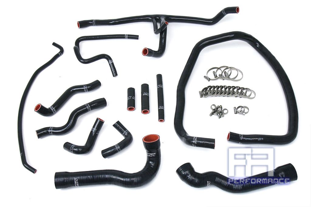 HPS Reinforced Silicone Radiator +Heater Hose Kit For BMW 96-99 E36 M3 LHD Black