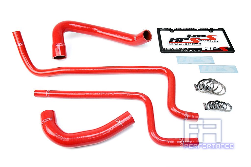 HPS Silicone Radiator + Heater Hose Kit For Jeep 00-01 Wrangler TJ 4.0L LHD Red