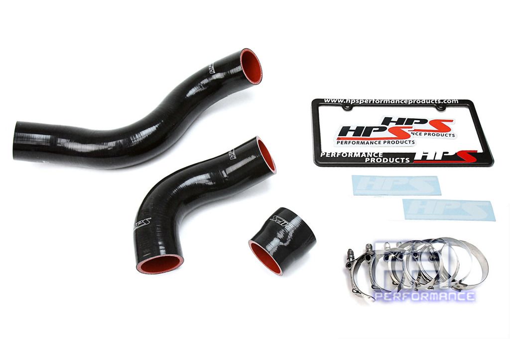 HPS Reinforced Silicone Intercooler Hose For 17-18 Civic Type R 2.0L Turbo Black