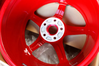 Rays Gram Lights 57CR Milano Red Wheels 18x9.5 +38 5x114 WRX Sti Legacy
