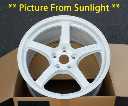 Under the sun Rays Gram Lights 57CR Ceramic Pearl White Wheel Rim 18x9.5 +38 5x120 