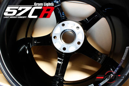 Rays Gram Lights 57CR Glossy Black Wheel 18x9.5 +38 5x120 Civic Type R FK8