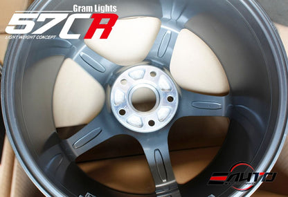Rays Gram Lights 57CR HS Gunmetallic Wheel Rim 19" 19x9.5 +35 5x120 Set of 4