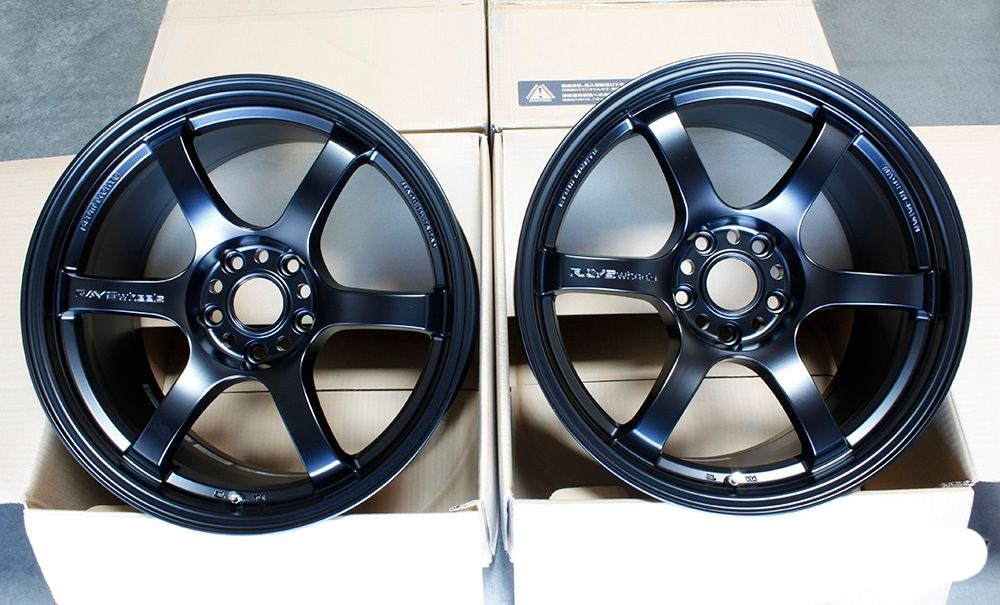 Rays 57DR Semi Gloss Black Wheel Rim 18" 18x9.5 +38 5x114