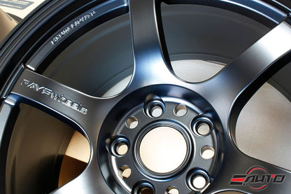 Rays 57DR Semi Gloss Black Wheels 18x9.5 +38 5x114 Civic Accord TLX TSX ILX