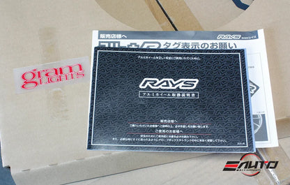 Rays Gram Lights 57DR Semi Gloss Black Wheel Lancer Evo Evolution IV-X 18x8.5 +37 5x114