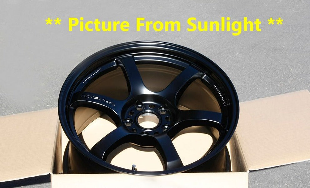 Rays 57DR Semi Gloss Black Wheels 18x9.5 +38 5x114 AWD IS250 IS300 IS350