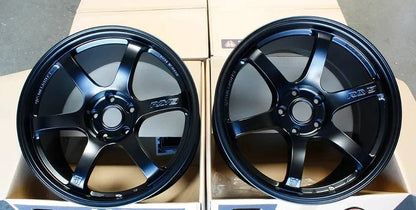 Rays 57DR Semi Gloss Black Wheel 19x9.5 19x10.5 5x120 Set of 4