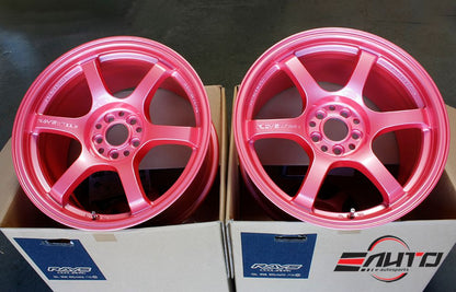 Rays Gram Lights 57DR Sakura Pink Wheel Rim 17" 17x9 +22 5x114 *19.5lbs*