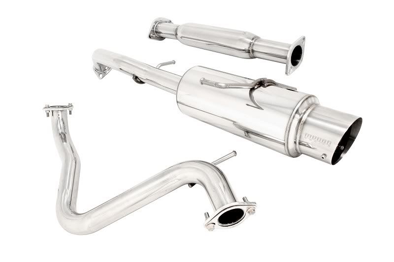 MEGAN 4.5" Stainless Tip NA Catback Exhaust for Sentra SE-R 91-94 B13 w Silencer