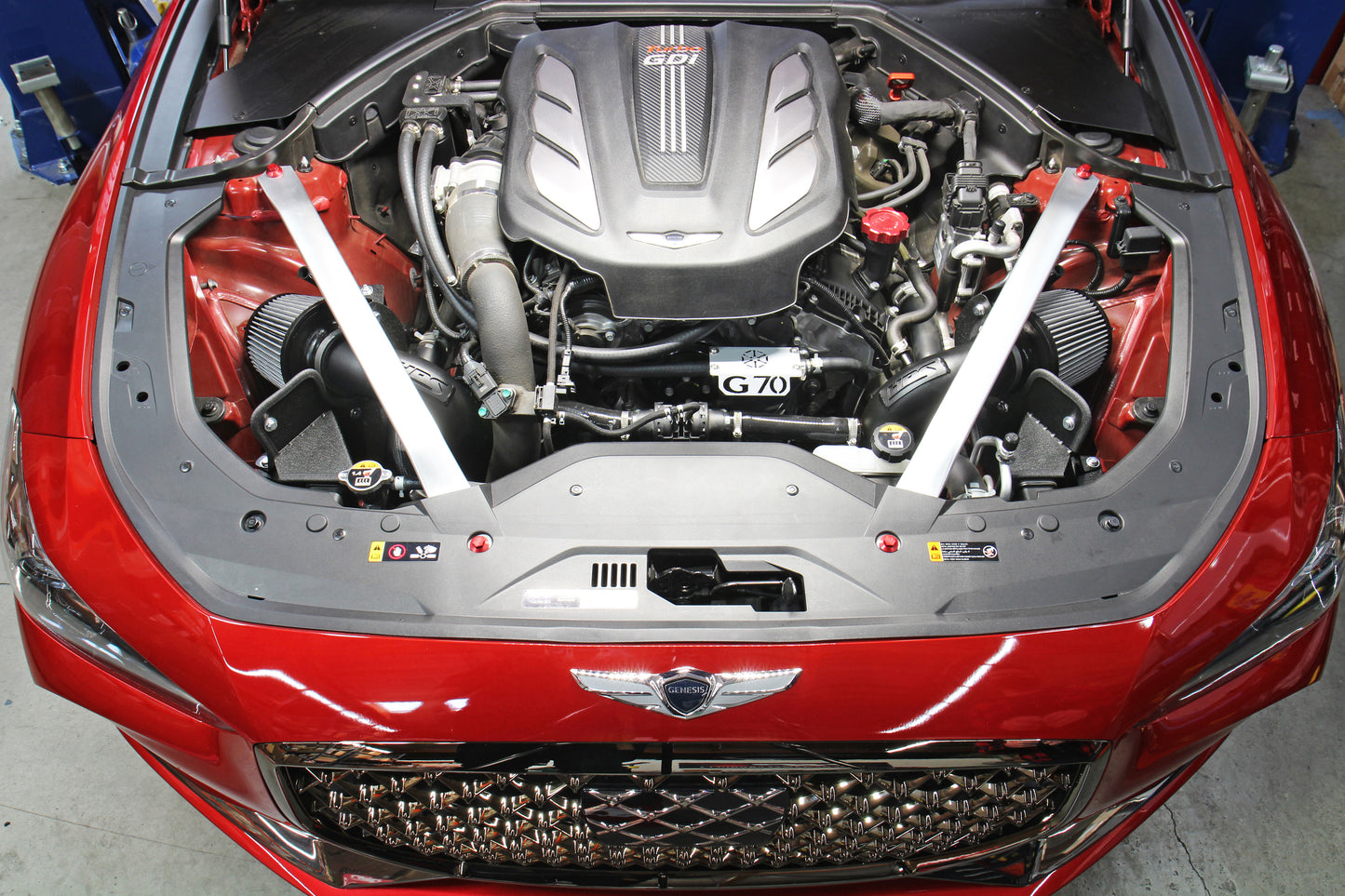 HPS Performance Air Intake Kit 2019-2022 Genesis G70 3.3L V6 Twin Turbo-Blue