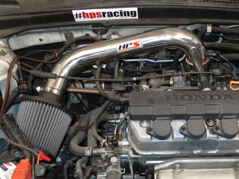 HPS Performance Air Intake Kit 2001-2005 Honda Civic DX EX LX VI 1.7L-Polished