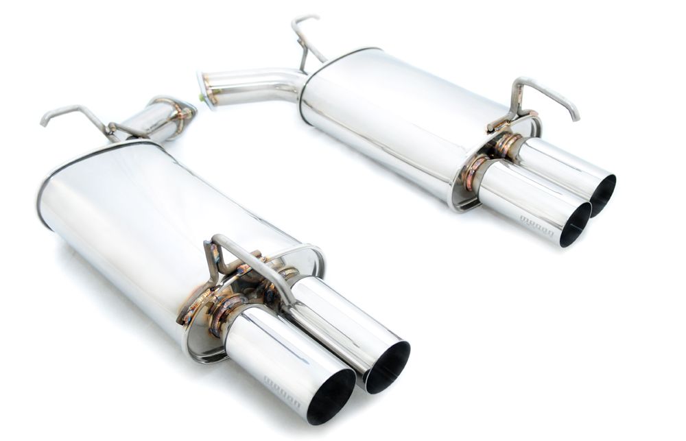 MEGAN 2.5" Quad Stainless Tip Axleback Exhaust Muffler for M35 M45 06-10 RWD AWD