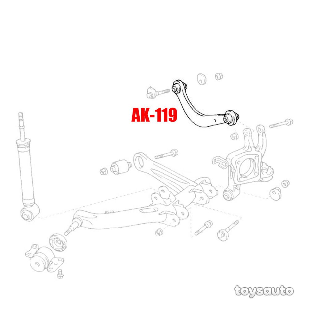 Godspeed 2pc Rear Camber Control Arm for Celica 00-05, *Vibe Matrix AWD* 03-06