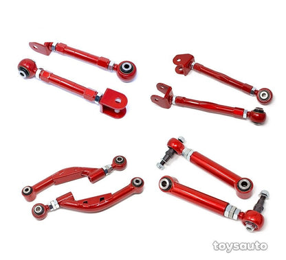 Godspeed 8pc Rear Toe Rod+Camber+Upper+Lower Control Arm for Genesis Coupe 09-16