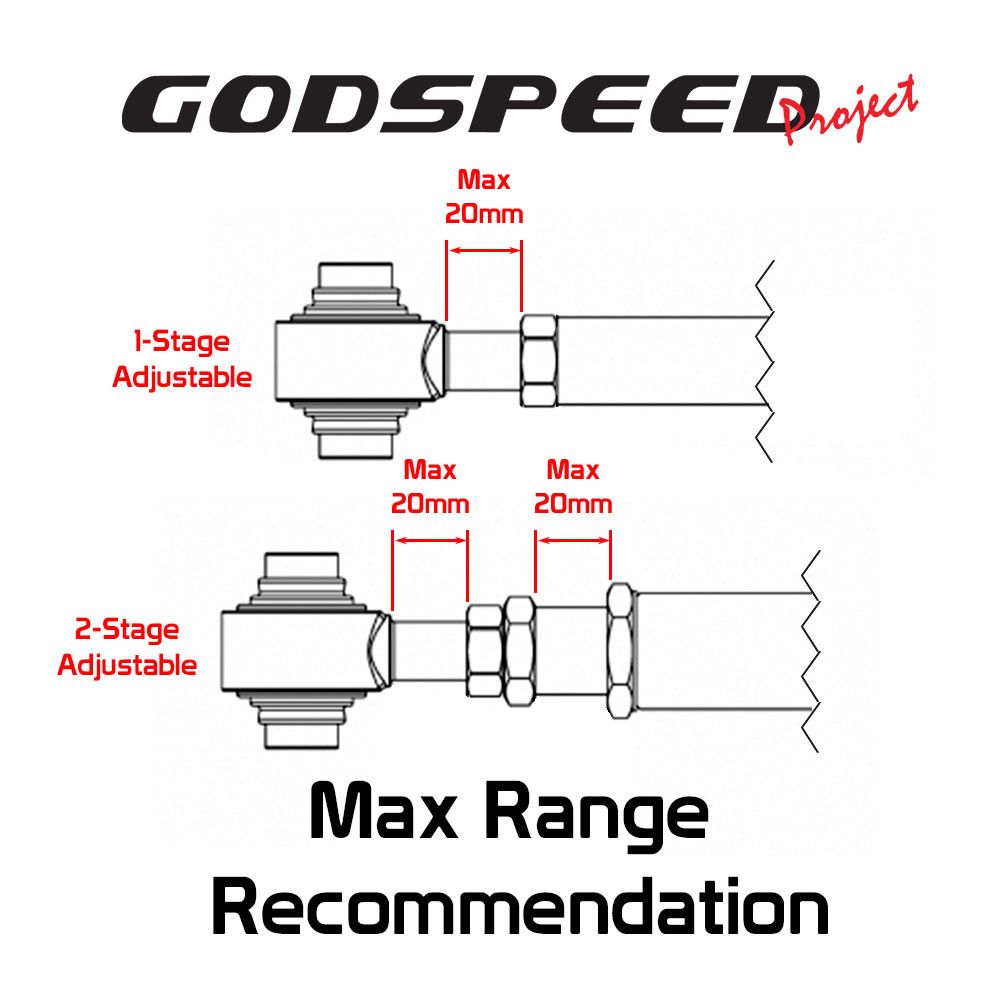 Godspeed 2pc Rear Traction Control Arm *Spherical Bearing* for Miata MX5 16-18