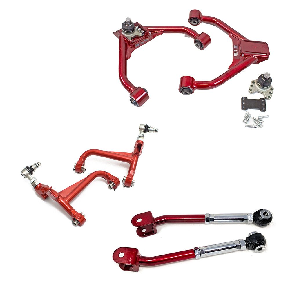 Godspeed 6pc Front + Rear Up+Low Camber Control Arm for 370z 09-20, G37 4D 08-13