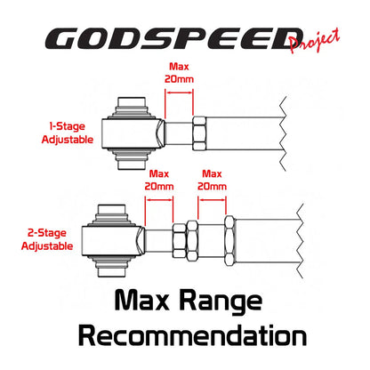Godspeed 2pc Front Upper Camber Control Arm Tesla Model 3 17-23, Y 20-23