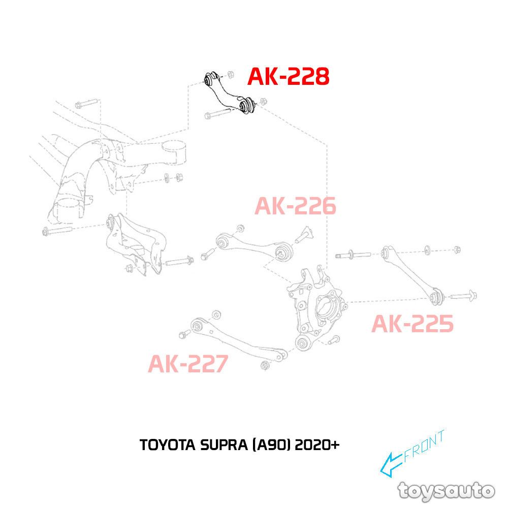 Godspeed 8pc Rear Camber+Trailing+Toe+Upper Control Arm for Toyota Supra A90