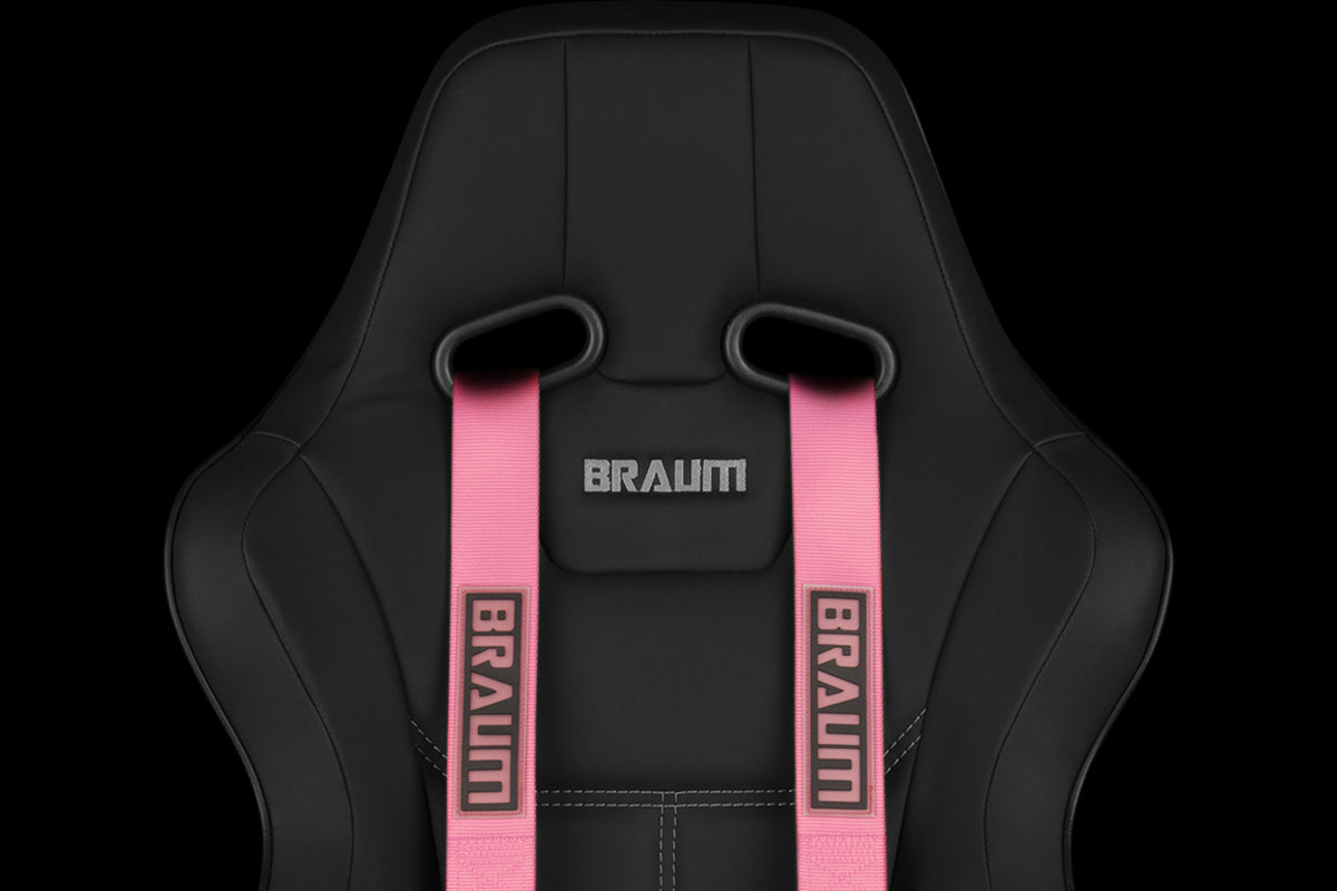 Braum Racing 4 Point Racing Harness 2" Straps (Black/Red/Pink)